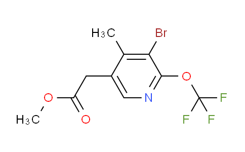 Methyl 3-bromo-4-methyl-2-(trifluoromethoxy)pyridine-5-acetate