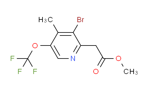 Methyl 3-bromo-4-methyl-5-(trifluoromethoxy)pyridine-2-acetate