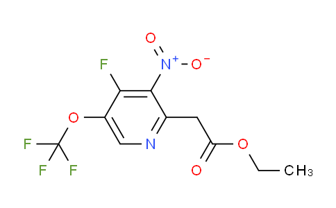 Ethyl 4-fluoro-3-nitro-5-(trifluoromethoxy)pyridine-2-acetate