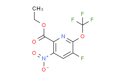 Ethyl 3-fluoro-5-nitro-2-(trifluoromethoxy)pyridine-6-carboxylate