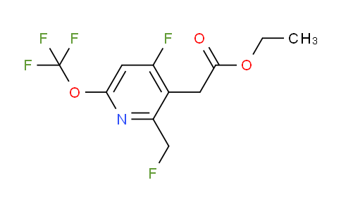 Ethyl 4-fluoro-2-(fluoromethyl)-6-(trifluoromethoxy)pyridine-3-acetate