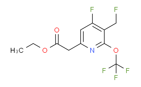 Ethyl 4-fluoro-3-(fluoromethyl)-2-(trifluoromethoxy)pyridine-6-acetate