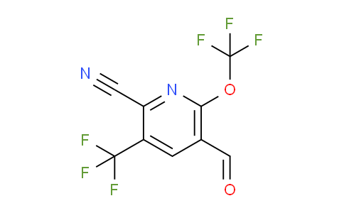 2-Cyano-6-(trifluoromethoxy)-3-(trifluoromethyl)pyridine-5-carboxaldehyde