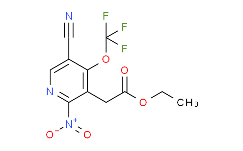 Ethyl 5-cyano-2-nitro-4-(trifluoromethoxy)pyridine-3-acetate