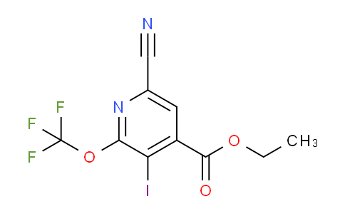 Ethyl 6-cyano-3-iodo-2-(trifluoromethoxy)pyridine-4-carboxylate
