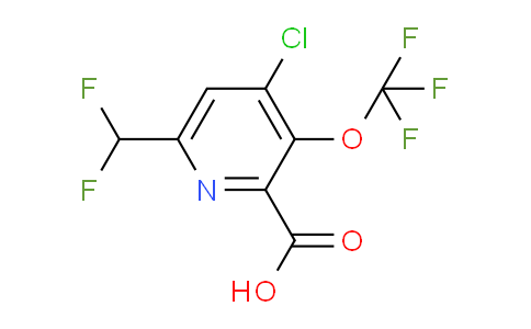 4-Chloro-6-(difluoromethyl)-3-(trifluoromethoxy)pyridine-2-carboxylic acid