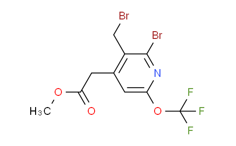 Methyl 2-bromo-3-(bromomethyl)-6-(trifluoromethoxy)pyridine-4-acetate
