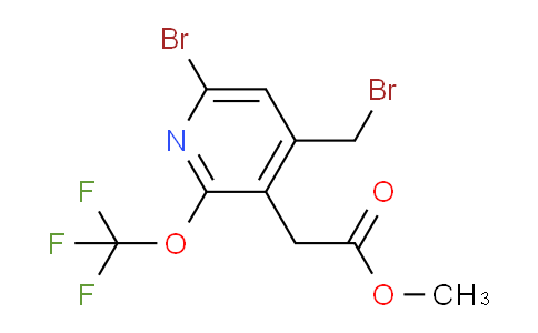 Methyl 6-bromo-4-(bromomethyl)-2-(trifluoromethoxy)pyridine-3-acetate