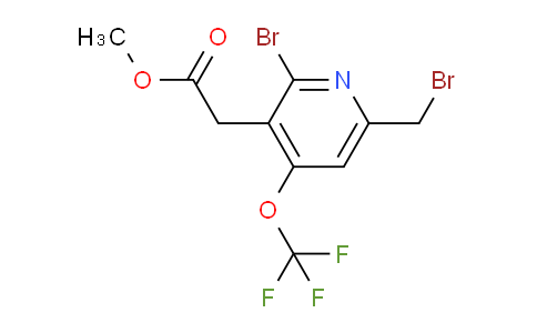 Methyl 2-bromo-6-(bromomethyl)-4-(trifluoromethoxy)pyridine-3-acetate