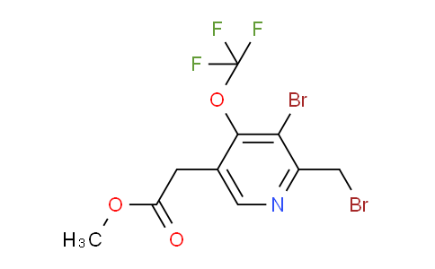 Methyl 3-bromo-2-(bromomethyl)-4-(trifluoromethoxy)pyridine-5-acetate