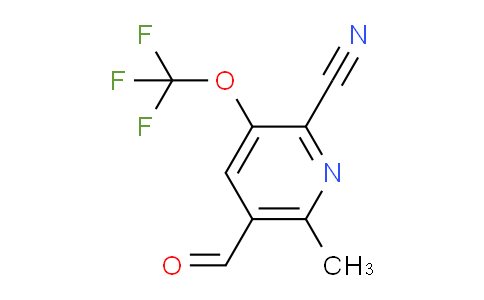 2-Cyano-6-methyl-3-(trifluoromethoxy)pyridine-5-carboxaldehyde