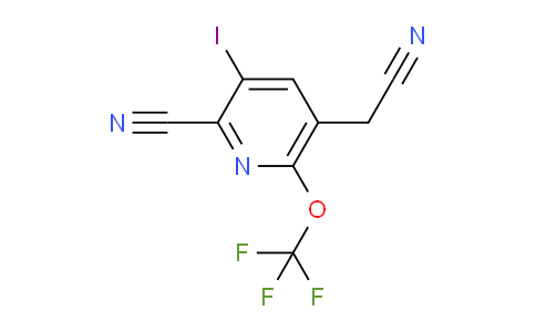 2-Cyano-3-iodo-6-(trifluoromethoxy)pyridine-5-acetonitrile