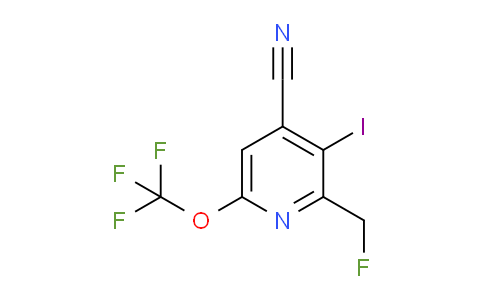 4-Cyano-2-(fluoromethyl)-3-iodo-6-(trifluoromethoxy)pyridine