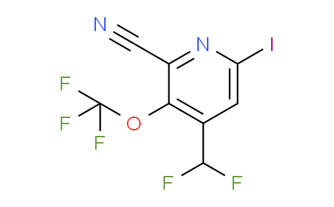 2-Cyano-4-(difluoromethyl)-6-iodo-3-(trifluoromethoxy)pyridine