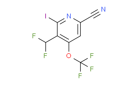 6-Cyano-3-(difluoromethyl)-2-iodo-4-(trifluoromethoxy)pyridine
