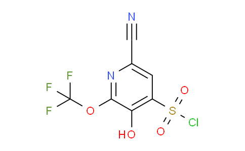 6-Cyano-3-hydroxy-2-(trifluoromethoxy)pyridine-4-sulfonyl chloride