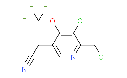 3-Chloro-2-(chloromethyl)-4-(trifluoromethoxy)pyridine-5-acetonitrile