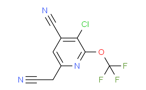 3-Chloro-4-cyano-2-(trifluoromethoxy)pyridine-6-acetonitrile