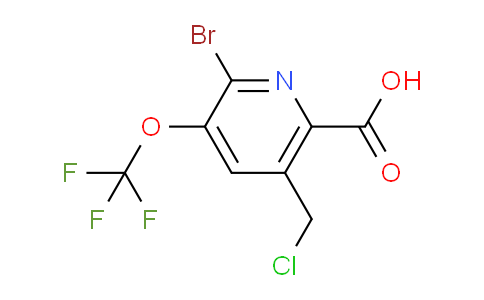 2-Bromo-5-(chloromethyl)-3-(trifluoromethoxy)pyridine-6-carboxylic acid