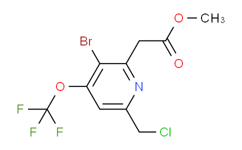 Methyl 3-bromo-6-(chloromethyl)-4-(trifluoromethoxy)pyridine-2-acetate
