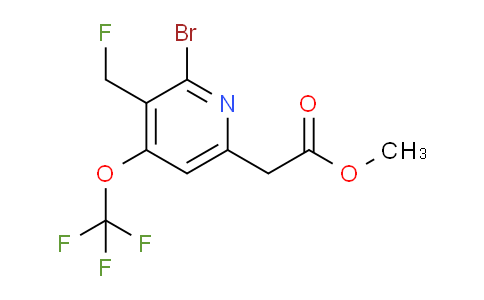 Methyl 2-bromo-3-(fluoromethyl)-4-(trifluoromethoxy)pyridine-6-acetate