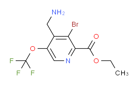 Ethyl 4-(aminomethyl)-3-bromo-5-(trifluoromethoxy)pyridine-2-carboxylate
