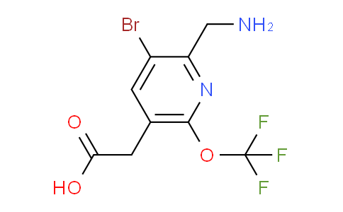 2-(Aminomethyl)-3-bromo-6-(trifluoromethoxy)pyridine-5-acetic acid