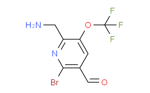 2-(Aminomethyl)-6-bromo-3-(trifluoromethoxy)pyridine-5-carboxaldehyde