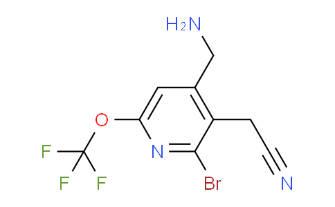 4-(Aminomethyl)-2-bromo-6-(trifluoromethoxy)pyridine-3-acetonitrile