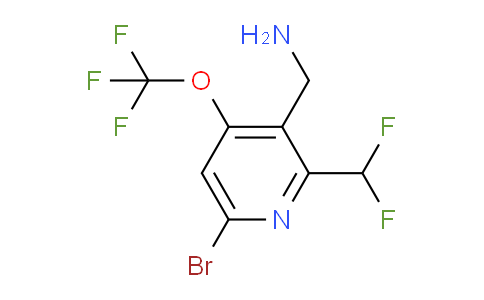 3-(Aminomethyl)-6-bromo-2-(difluoromethyl)-4-(trifluoromethoxy)pyridine