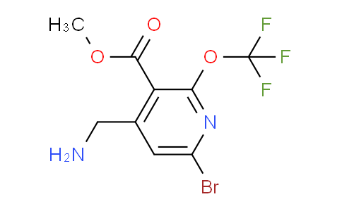 Methyl 4-(aminomethyl)-6-bromo-2-(trifluoromethoxy)pyridine-3-carboxylate