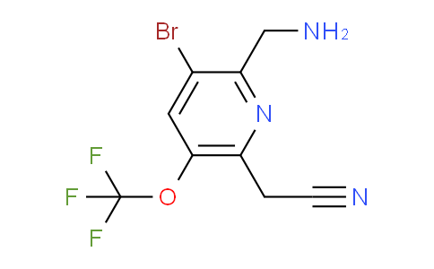 2-(Aminomethyl)-3-bromo-5-(trifluoromethoxy)pyridine-6-acetonitrile