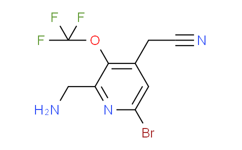 2-(Aminomethyl)-6-bromo-3-(trifluoromethoxy)pyridine-4-acetonitrile