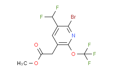 AM22908 | 1806237-68-2 | Methyl 2-bromo-3-(difluoromethyl)-6-(trifluoromethoxy)pyridine-5-acetate