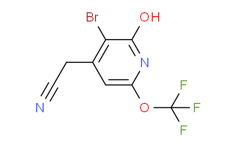 AM229110 | 1804650-40-5 | 3-Bromo-2-hydroxy-6-(trifluoromethoxy)pyridine-4-acetonitrile