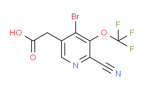 4-Bromo-2-cyano-3-(trifluoromethoxy)pyridine-5-acetic acid
