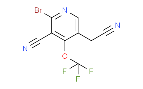 2-Bromo-3-cyano-4-(trifluoromethoxy)pyridine-5-acetonitrile