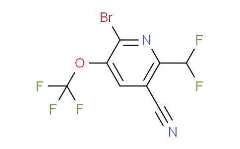 2-Bromo-5-cyano-6-(difluoromethyl)-3-(trifluoromethoxy)pyridine