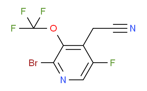 2-Bromo-5-fluoro-3-(trifluoromethoxy)pyridine-4-acetonitrile