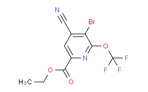 Ethyl 3-bromo-4-cyano-2-(trifluoromethoxy)pyridine-6-carboxylate