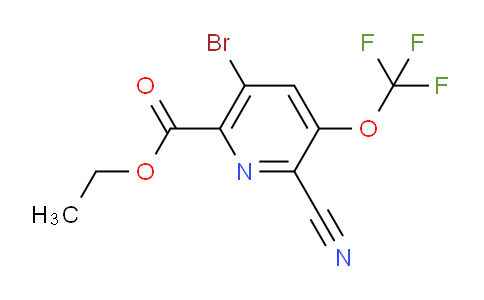 Ethyl 5-bromo-2-cyano-3-(trifluoromethoxy)pyridine-6-carboxylate