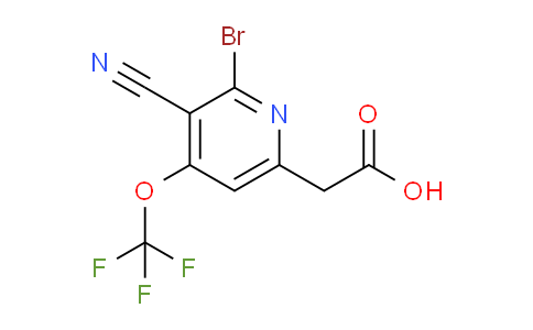 2-Bromo-3-cyano-4-(trifluoromethoxy)pyridine-6-acetic acid