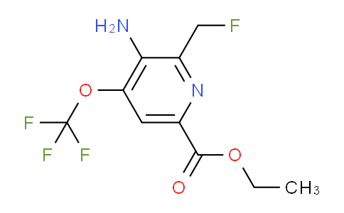 Ethyl 3-amino-2-(fluoromethyl)-4-(trifluoromethoxy)pyridine-6-carboxylate