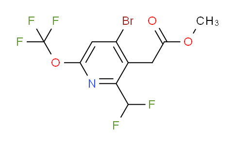 Methyl 4-bromo-2-(difluoromethyl)-6-(trifluoromethoxy)pyridine-3-acetate