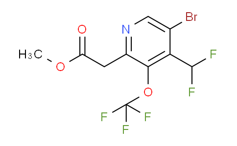 Methyl 5-bromo-4-(difluoromethyl)-3-(trifluoromethoxy)pyridine-2-acetate