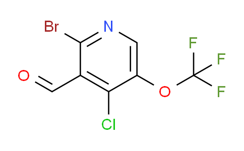 2-Bromo-4-chloro-5-(trifluoromethoxy)pyridine-3-carboxaldehyde