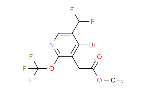 Methyl 4-bromo-5-(difluoromethyl)-2-(trifluoromethoxy)pyridine-3-acetate