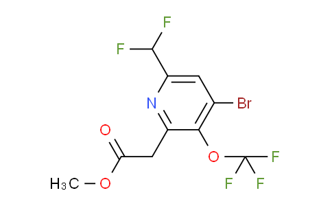 Methyl 4-bromo-6-(difluoromethyl)-3-(trifluoromethoxy)pyridine-2-acetate