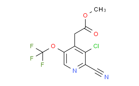 Methyl 3-chloro-2-cyano-5-(trifluoromethoxy)pyridine-4-acetate