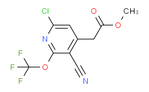 Methyl 6-chloro-3-cyano-2-(trifluoromethoxy)pyridine-4-acetate
